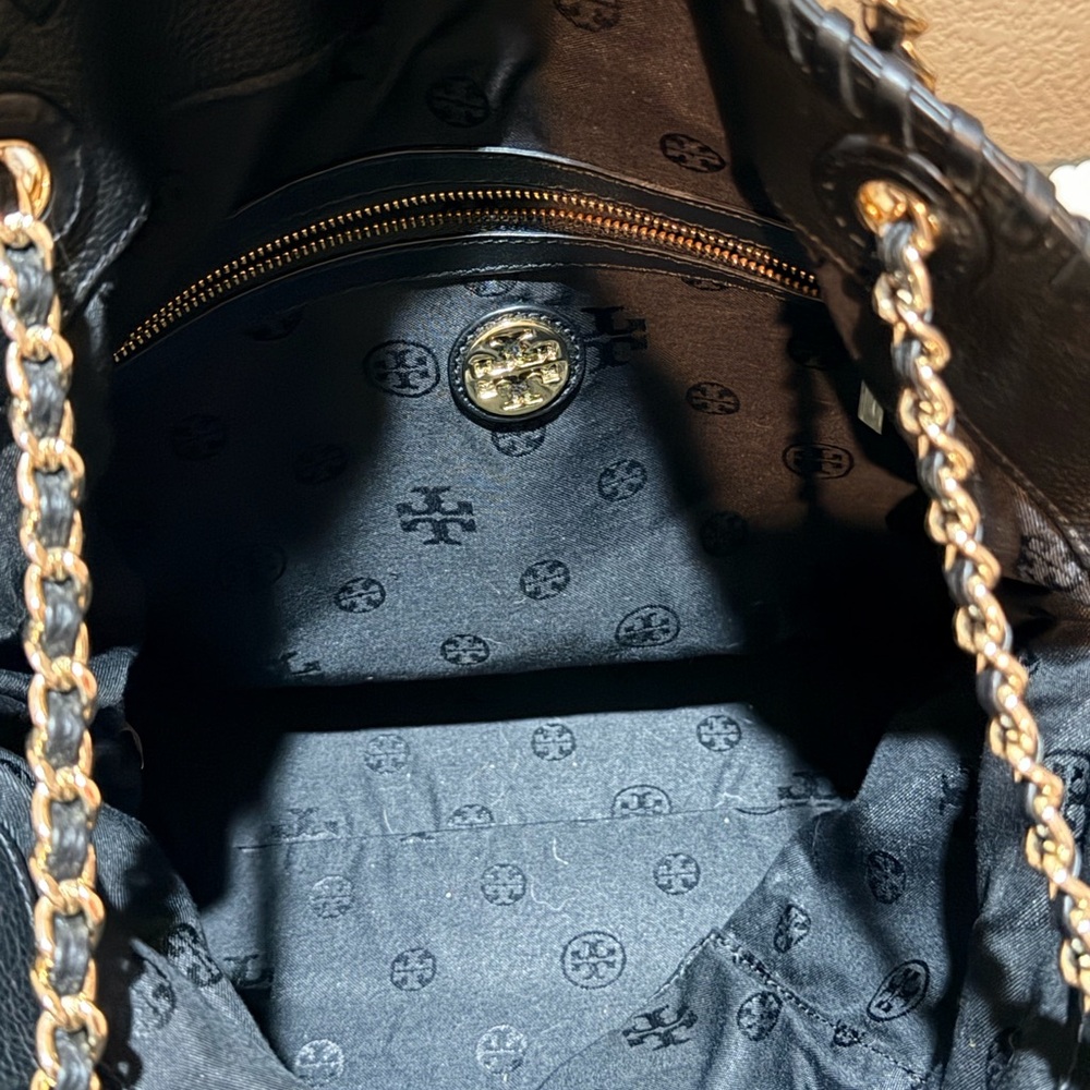 TORY BURCH Marion Whipstitch black leather crossbody shoulder bag 🖤🖤🖤 - Picture 8 of 9